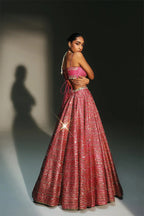 Lehenga Blouse Dupatta Rani Pink