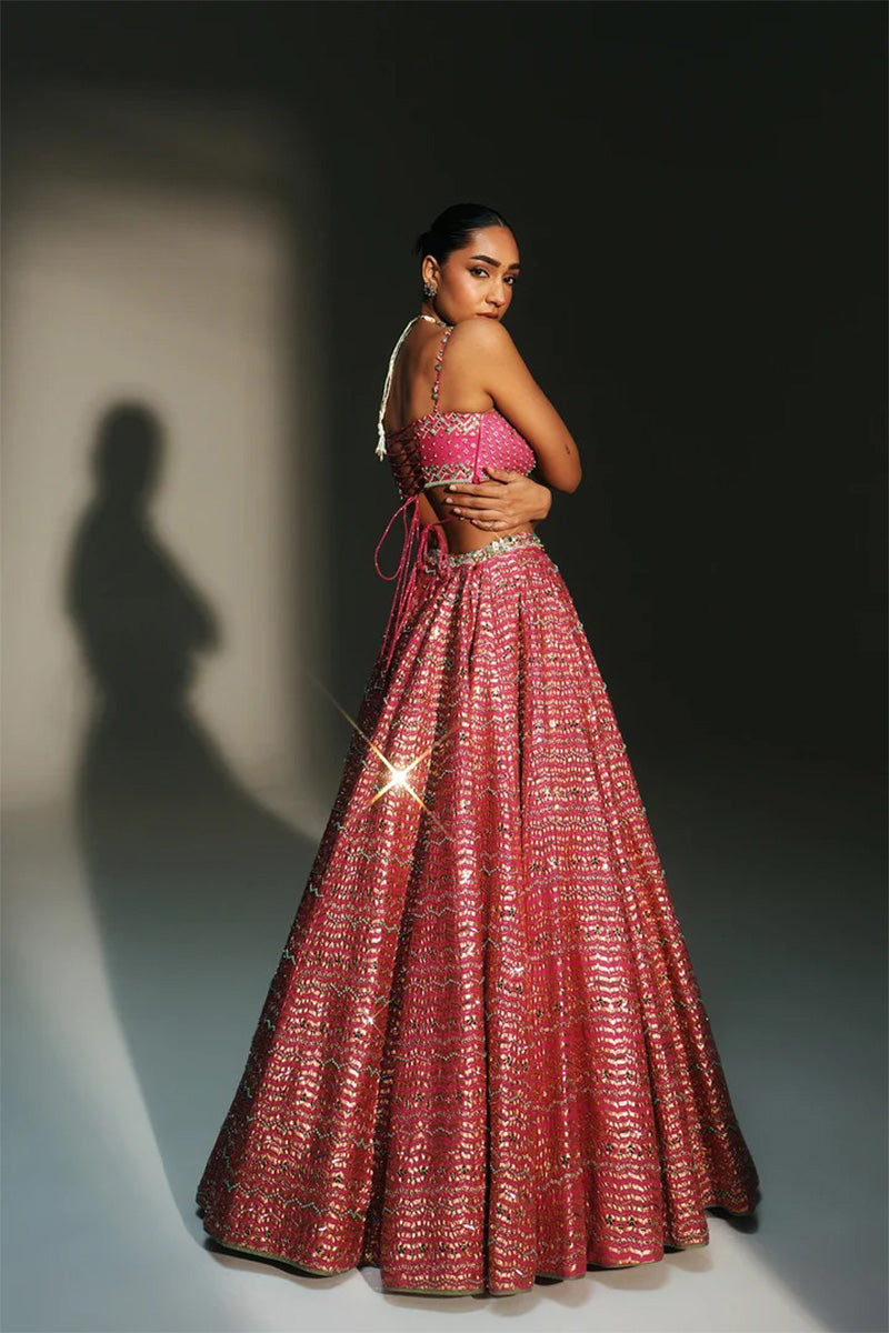 Lehenga Blouse Dupatta Rani Pink