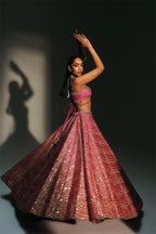 Lehenga Blouse Dupatta Rani Pink
