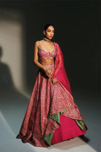 Lehenga Blouse Dupatta Rani Pink