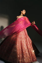 Lehenga Blouse Dupatta Rani Pink