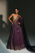 Lehenga Blouse Dupatta Grapevine-Gold