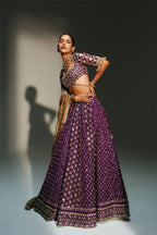 Lehenga Blouse Dupatta Grape Vine