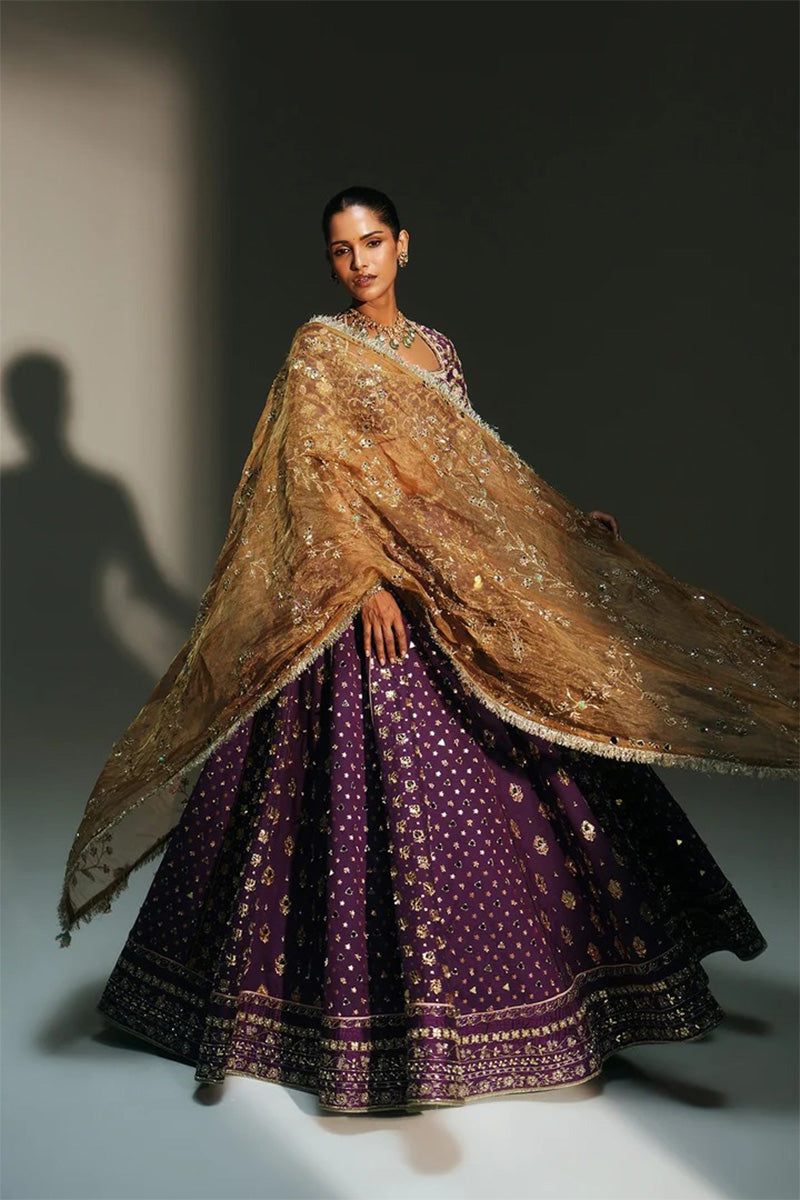 Lehenga Blouse Dupatta Grape Vine