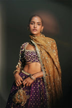 Lehenga Blouse Dupatta Grape Vine