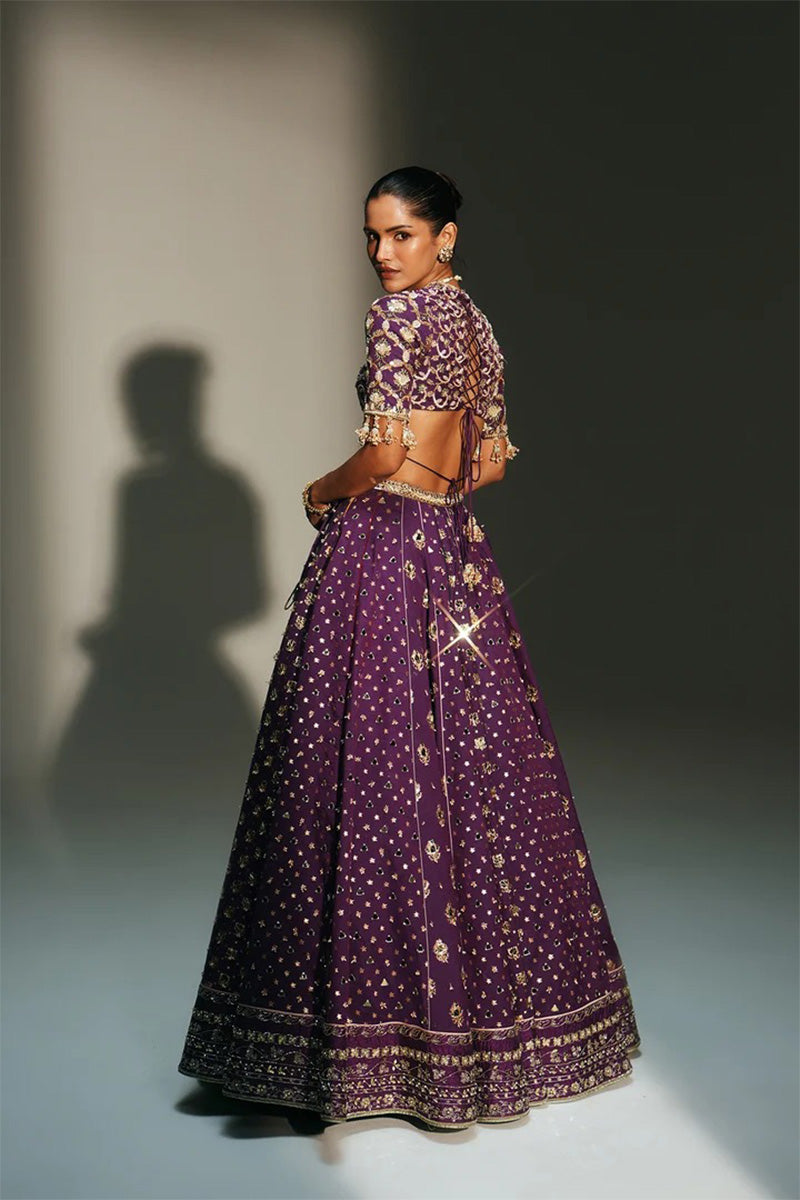 Lehenga Blouse Dupatta Grape Vine