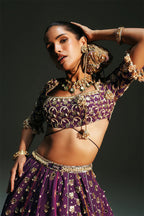Lehenga Blouse Dupatta Grape Vine