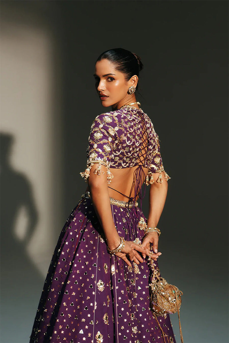 Lehenga Blouse Dupatta Grape Vine