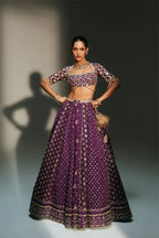 Lehenga Blouse Dupatta Grape Vine