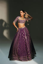 Lehenga Blouse Dupatta Grape Vine