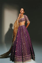 Lehenga Blouse Dupatta Grape Vine