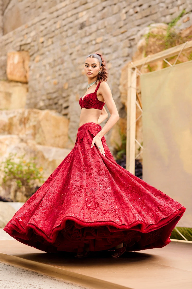 LEHENGA RED