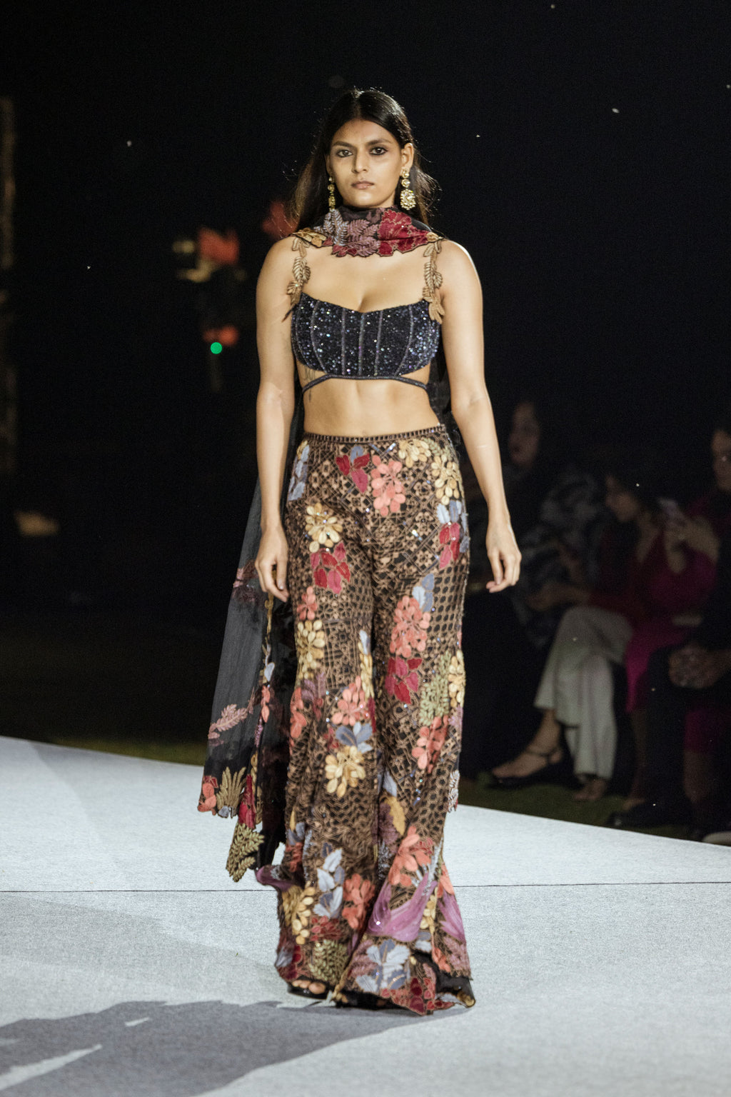 Corset Pant Dupatta Black