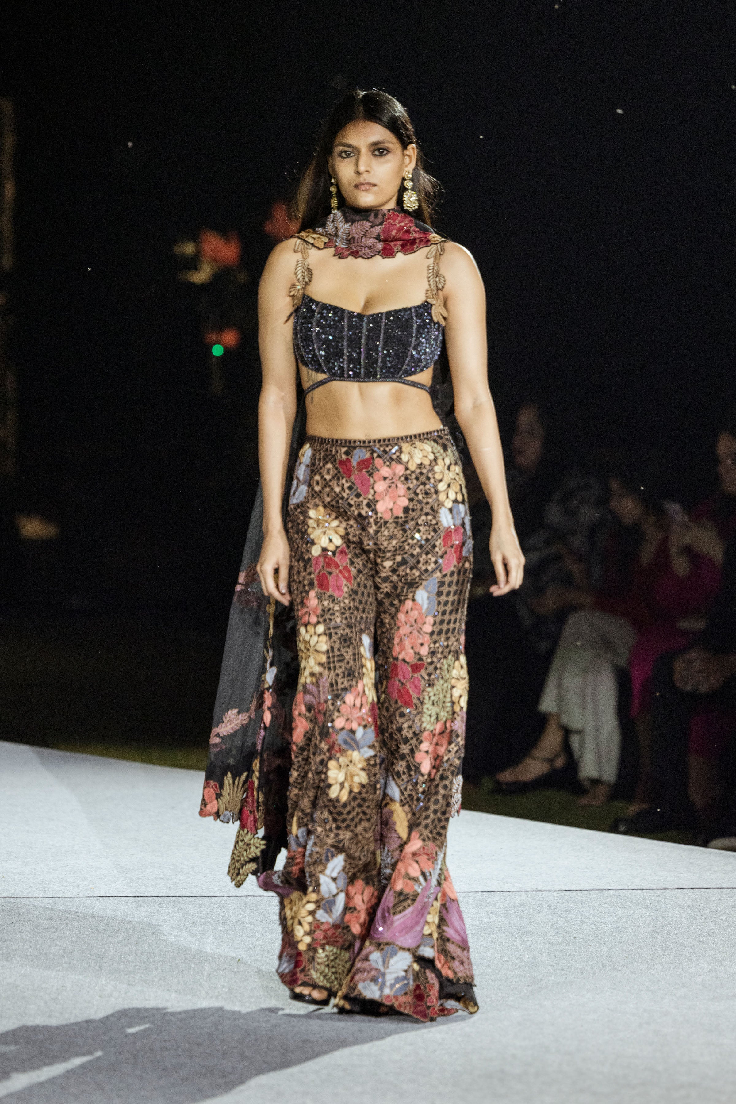 Corset Pant Dupatta Black