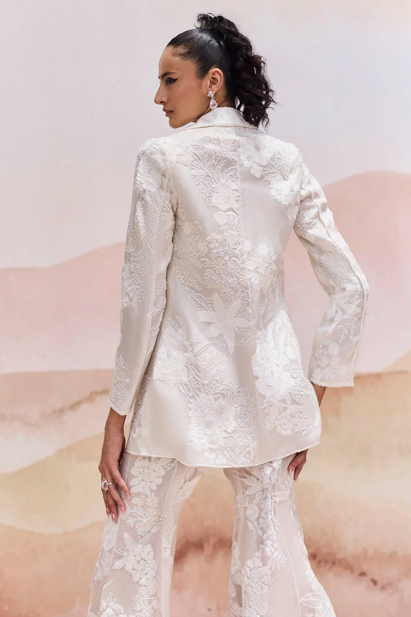 SHARARA BUSTIER BLAZER IVORY