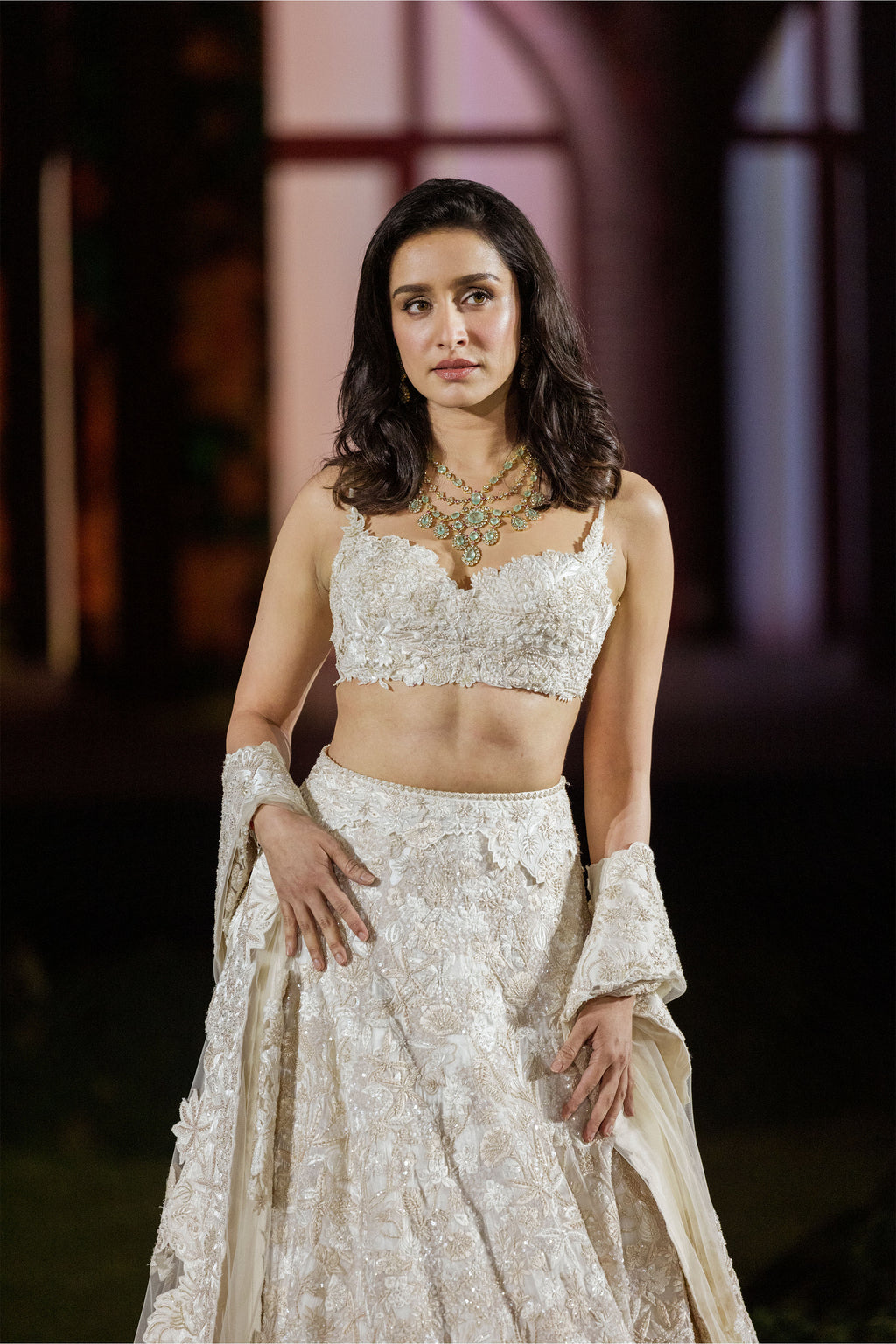 Lehenga Blouse Dupatta Ivory