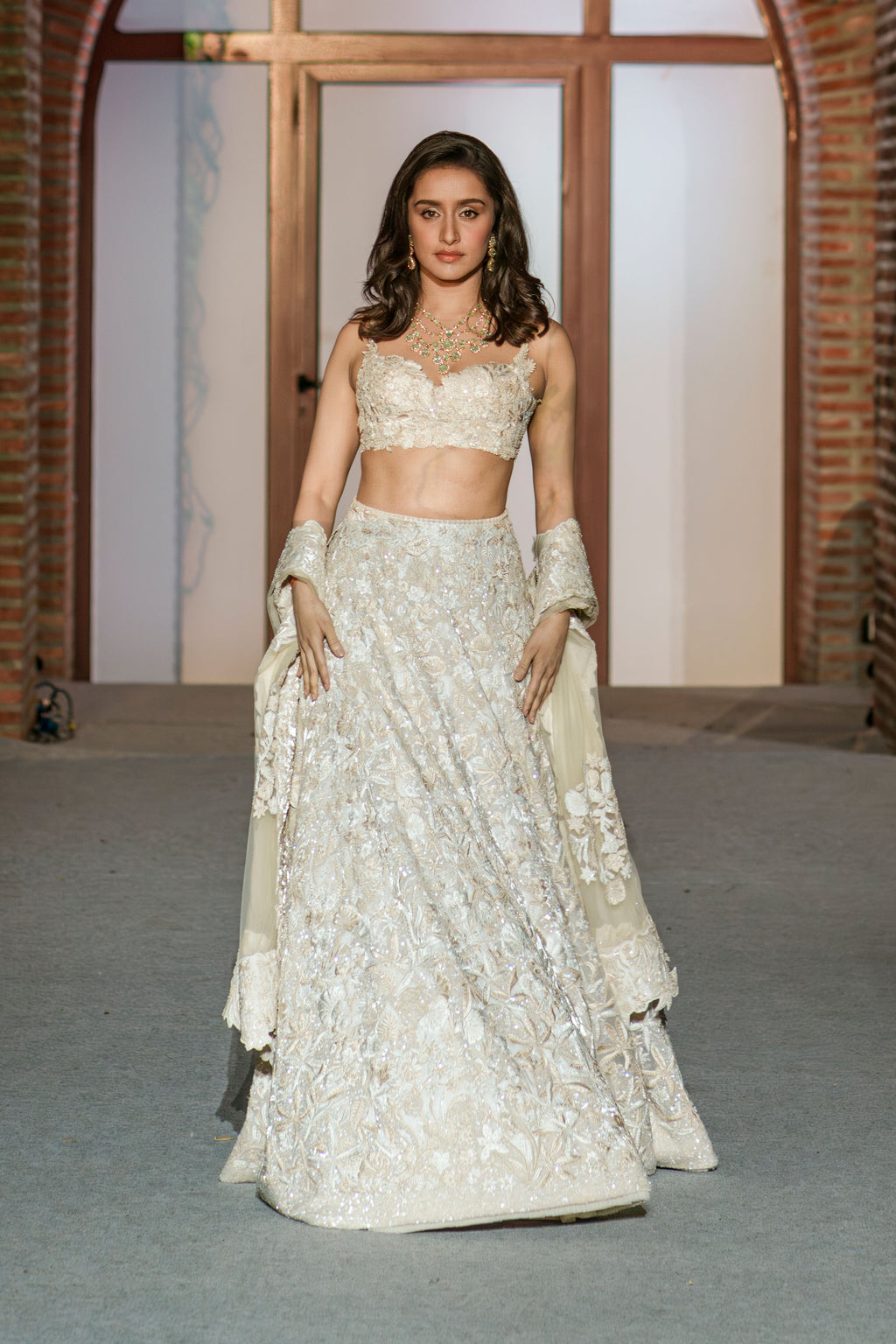 Lehenga Blouse Dupatta Ivory