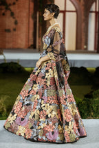 Lehenga Corset Dupatta Black