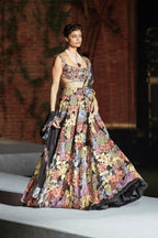 Lehenga Corset Dupatta Black