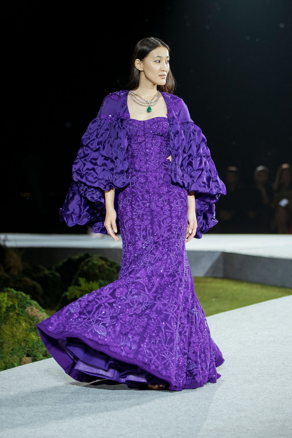 Lehenga Corset Cape Purple