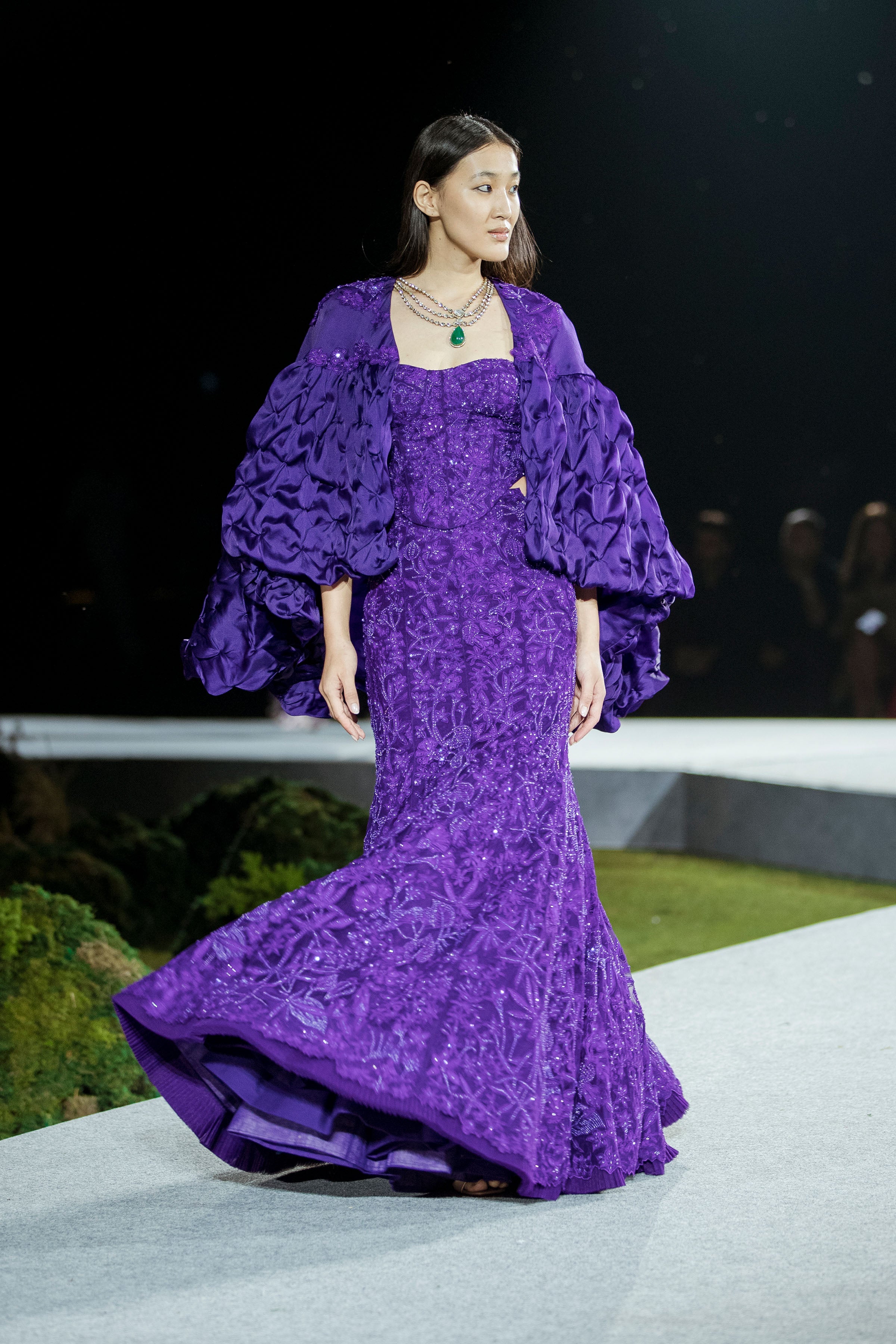 Lehenga Corset Cape Purple