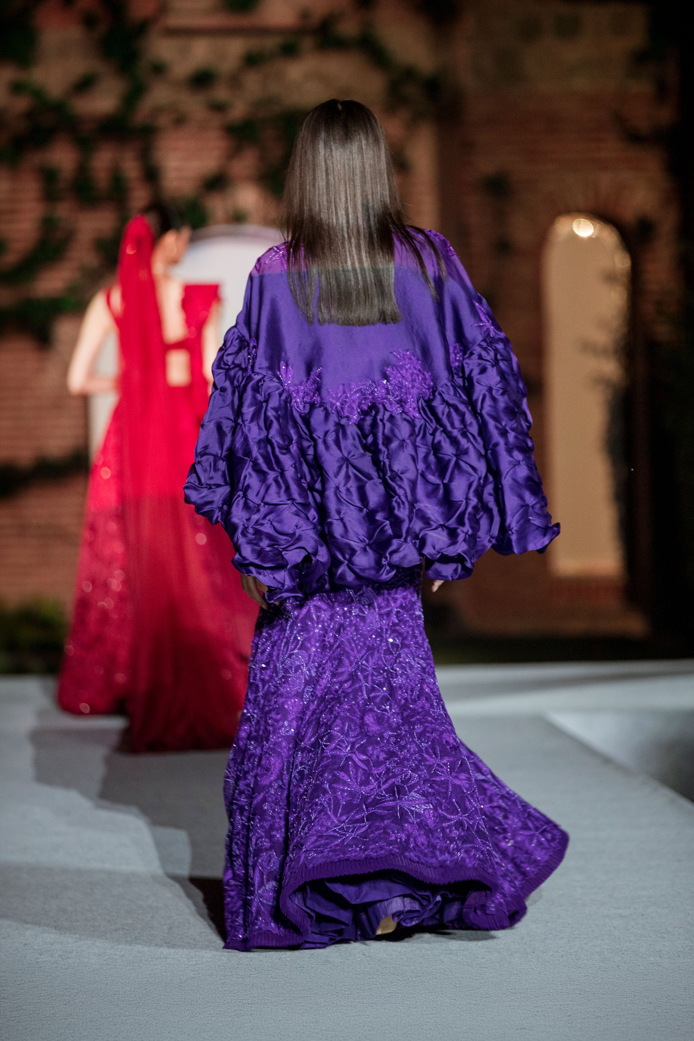 Lehenga Corset Cape Purple