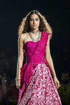 Lehenga Corset Dupatta Fuchsia
