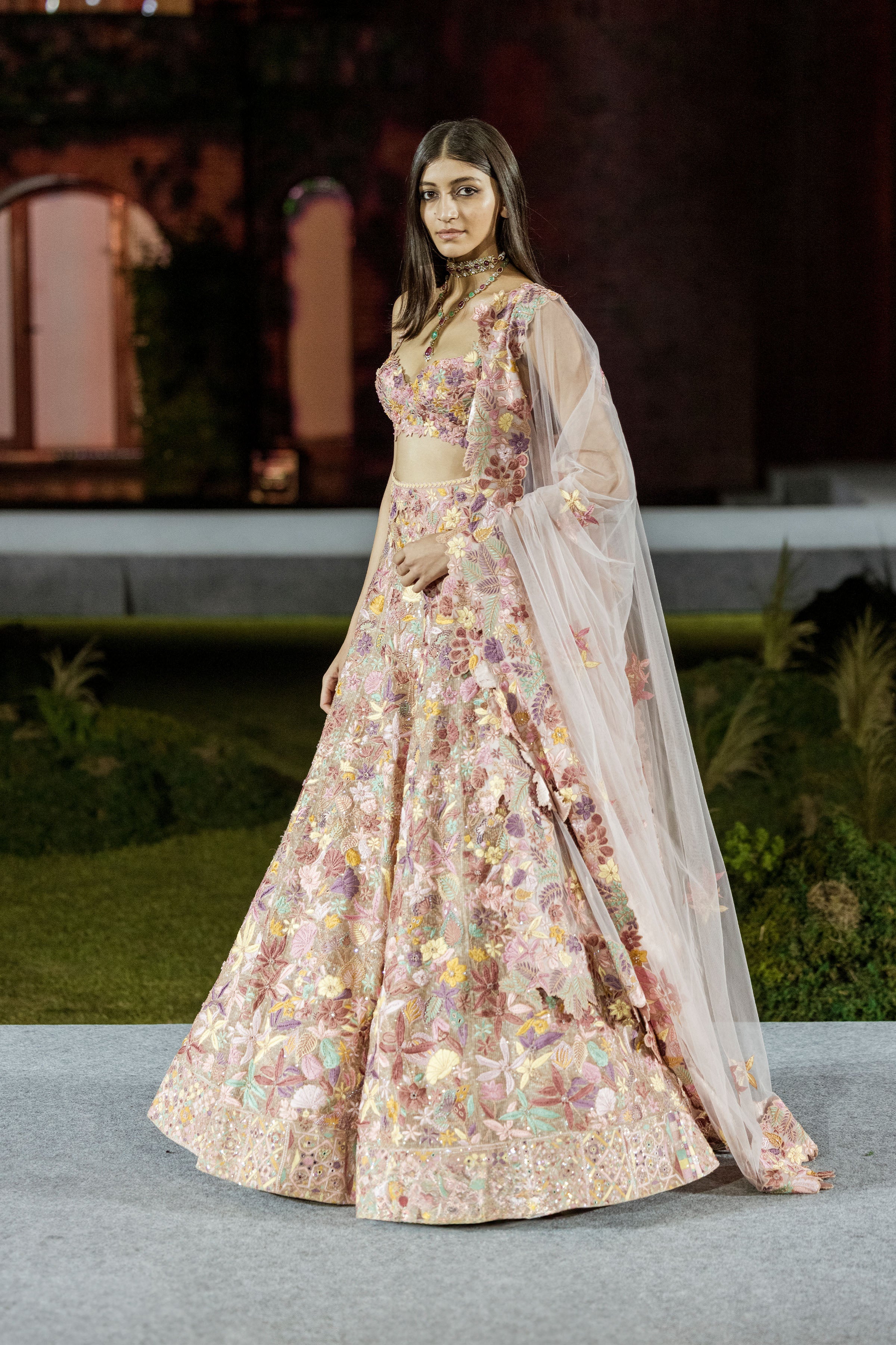 Lehenga Blouse Dupatta Husna Brown