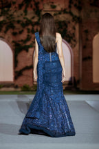 Lehenga Corset Dupatta Navy Blue