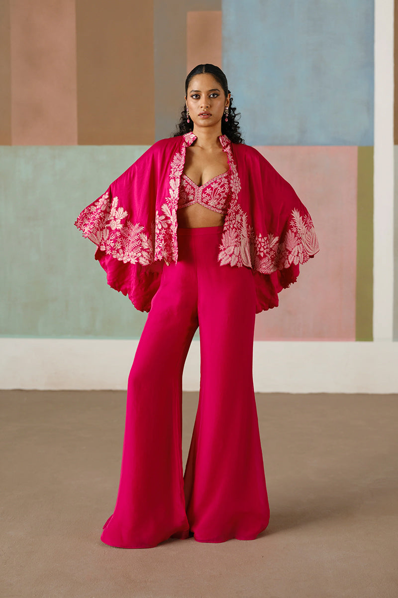 CAPE PANT BUSTIER FUCHSIA