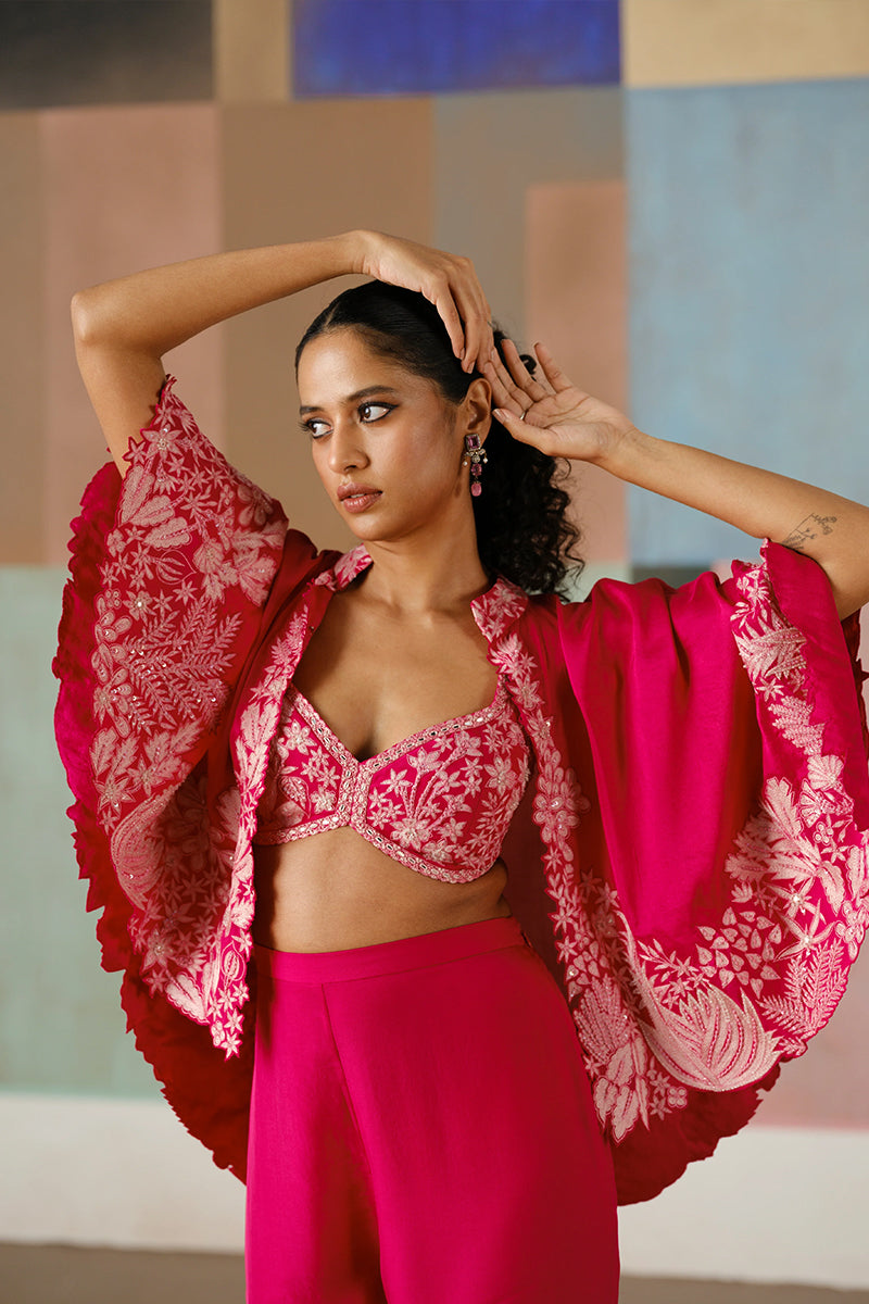CAPE PANT BUSTIER FUCHSIA