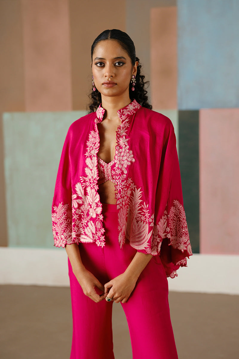 CAPE PANT BUSTIER FUCHSIA