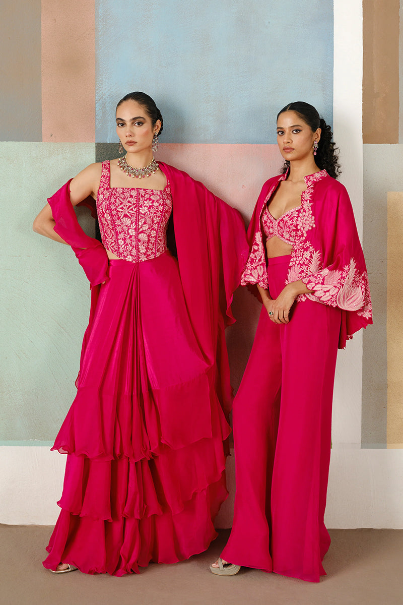 CAPE PANT BUSTIER FUCHSIA