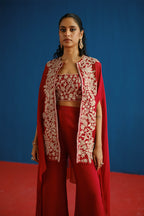CAPE PANT BUSTIER RED
