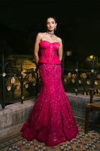 CORSET SKIRT FUCHSIA