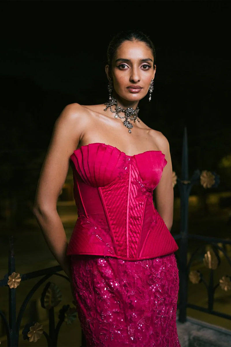 CORSET SKIRT FUCHSIA
