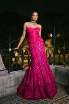 CORSET SKIRT FUCHSIA