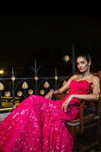 CORSET SKIRT FUCHSIA