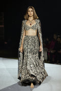 Lehenga Corset Cape Black