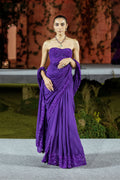 Draped Saree Corset Purple
