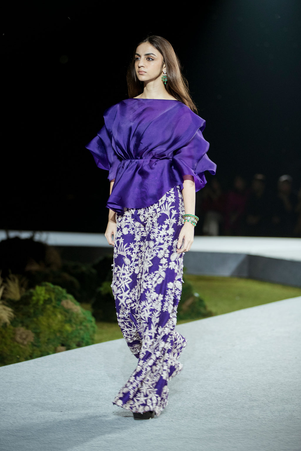 Top Pant Bustier Belt Purple