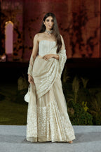 Draped Saree corset Champagne