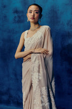 DRAPE SAREE BLOUSE CHAMPAGNE