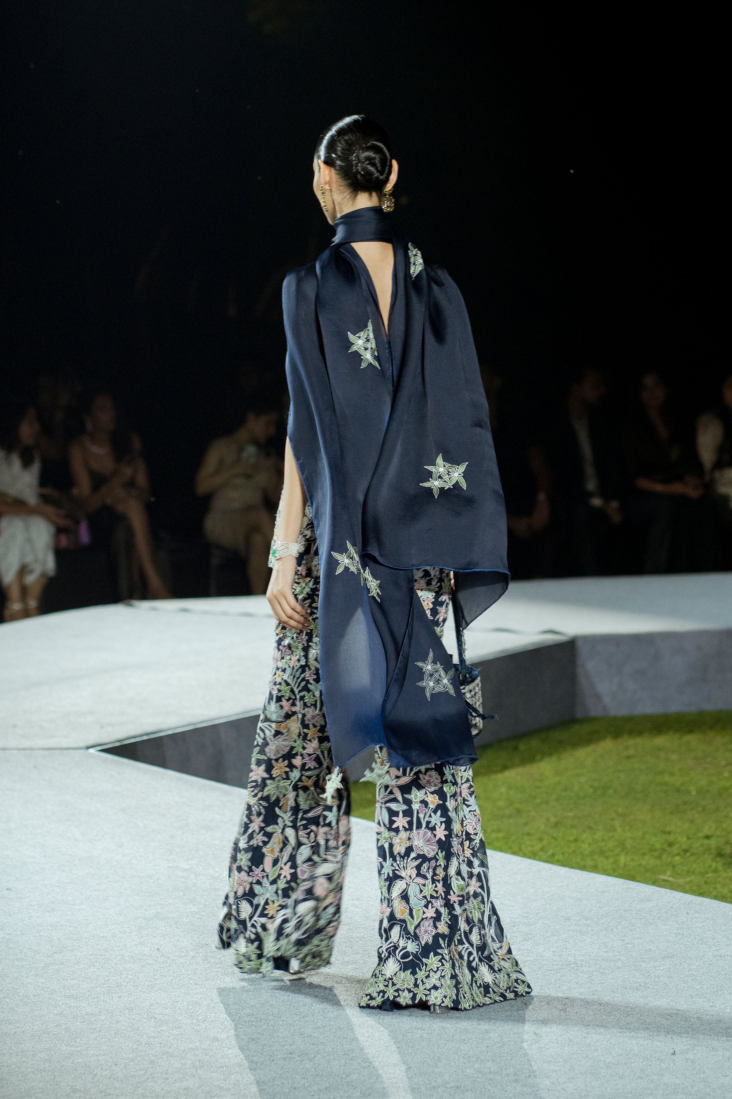 Top Pant Dupatta Navy Blue