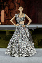 Lehenga Corset Dupatta Black