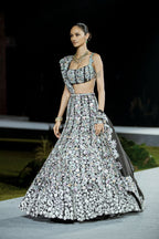 Lehenga Corset Dupatta Black