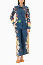 SHIRT PANT BLUE GREEN