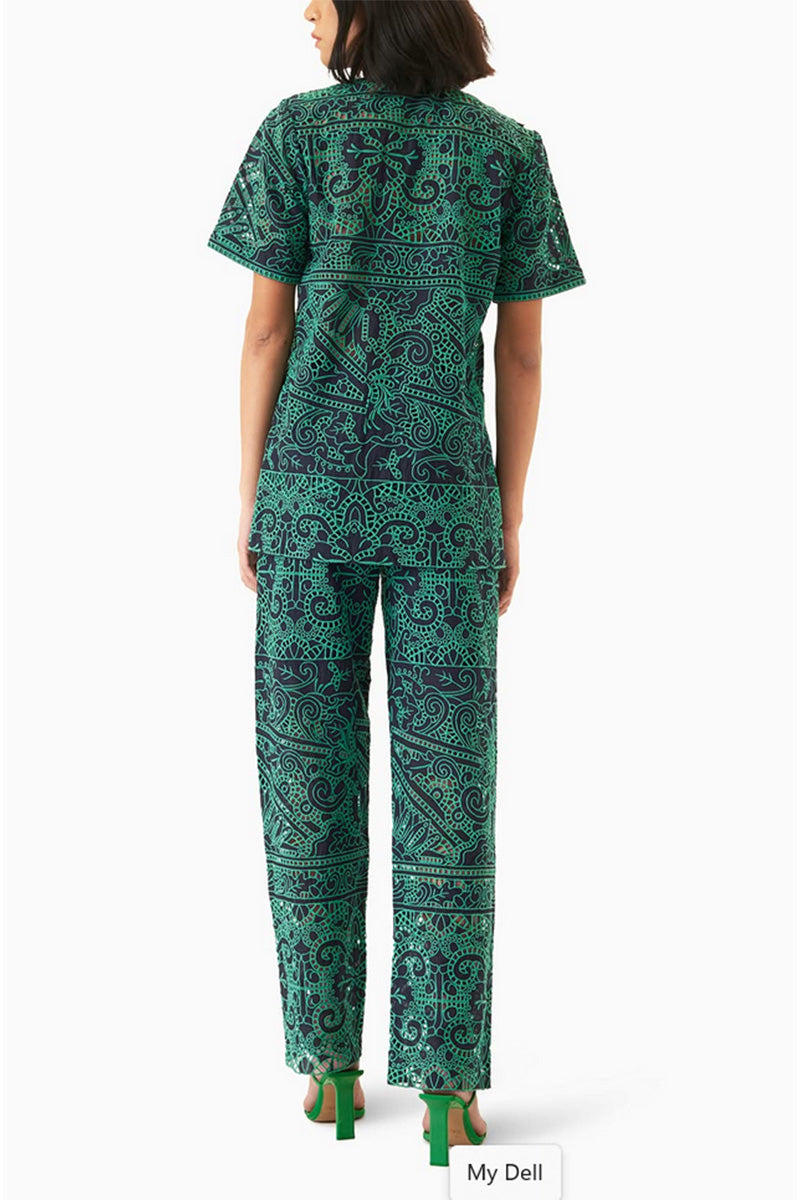 SHIRT PANTS FOREST GREEN