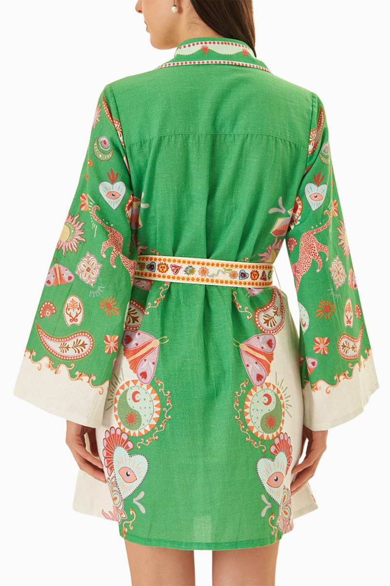 DRESS FABRIC BELT GREEN