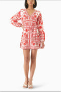 DRESS RED-WHITE